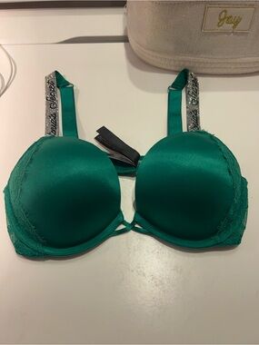 Victoria's Secret Teal Padded Bra with Branded Straps